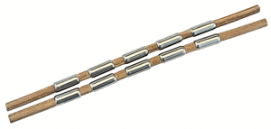 041320 Headstall Cheeks- round leather with crimped ferrules installed-natural color