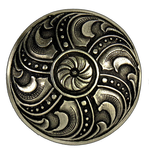 081716 Vintage Button Concho of bronze by Horse Shoe Brand Tools