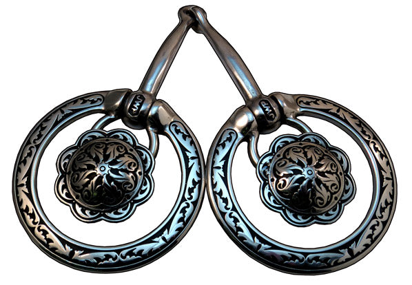 JWP-Fancy Ring Snaffle- with Concho