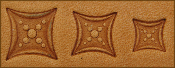 Geometric Stamp- 4 corner with dots