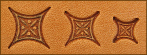 Geometric Stamp- 4 corner with slashes
