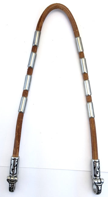 041420-Round Leather bag and purse handles with crimped ferrules installed