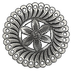 102718 Main and Winchester Concho of bronze by Horse Shoe Brand Tools