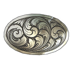 102918- Oval Concho of bronze by Horse Shoe Brand Tools