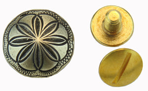 120719-Abilene bronze concho by Jeremiah Watt & Horse Shoe Brand Tools